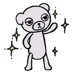 [LINEスタンプ] クマと女の子の可愛い「べあぐら」スタンプ