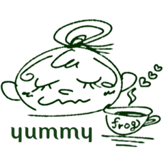 [LINEスタンプ] frog cafe