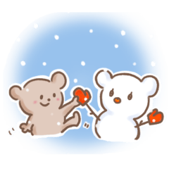 [LINEスタンプ] クマのお一人様満喫生活(秋冬)