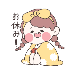 [LINEスタンプ] まるっと女の子