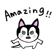 [LINEスタンプ] シベリアンハスキーくん(English)