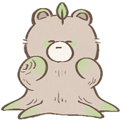 [LINEスタンプ] かわいいキメラ くまき＆きくま