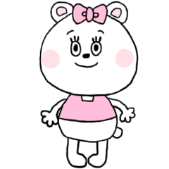 [LINEスタンプ] 白クマクマくまたん♡