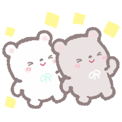 [LINEスタンプ] ふたごのもこモコくまちゃん