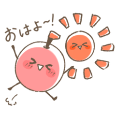 [LINEスタンプ] 果汁100%りんごちゃん