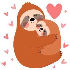 [LINEスタンプ] かわいくてのろのろしたナマケモノ