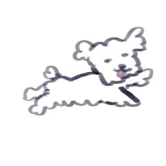 [LINEスタンプ] モコモコの遠い目をするワンちゃん