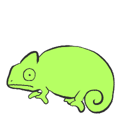 [LINEスタンプ] こっそりカメレオン