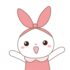 [LINEスタンプ] ピンクうさぎ  プレビット