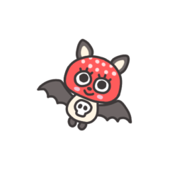 [LINEスタンプ] 毒きのこコウモリ