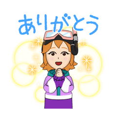 [LINEスタンプ] ダイバー女の人