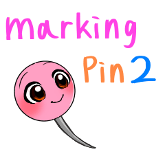[LINEスタンプ] marking pin2