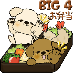 [LINEスタンプ] 【Big】プードル 4『お弁当大好き』