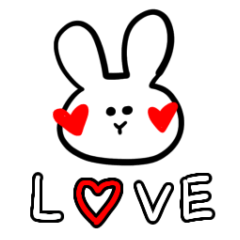 [LINEスタンプ] うさぎのあの娘
