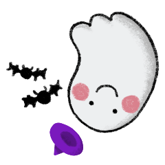 [LINEスタンプ] ゆるゆるハロウィンおばけ