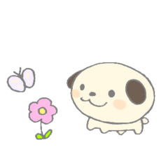 [LINEスタンプ] シンプルなゆるい犬たちの日常