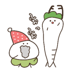 [LINEスタンプ] ミニかぶと大根2