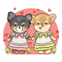 [LINEスタンプ] チョコ＆ナナちゃんスタンプ♪