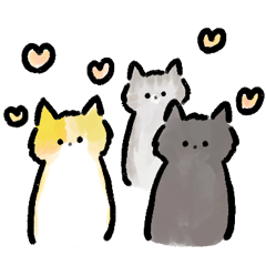 [LINEスタンプ] ほっこりあったか猫さん