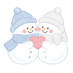 [LINEスタンプ] Fluffy Snowmanの冬