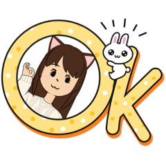 [LINEスタンプ] 可愛い猫耳ガール