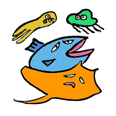 [LINEスタンプ] 魚のサーカーナと少ない仲間 2