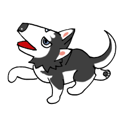 [LINEスタンプ] サムライ言葉で送れるハスキー犬 蓮之介