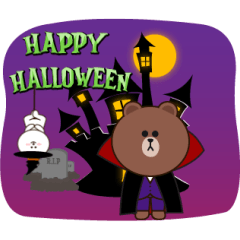 [LINEスタンプ] BROWN ＆ FRIENDS : ハッピーハロウィン 01