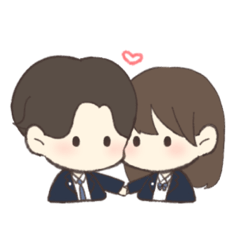 [LINEスタンプ] しあわせなふたり