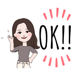 [LINEスタンプ] お洒落英字 女の子