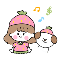 [LINEスタンプ] わんこと女の子の日常スタンプ