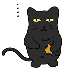 [LINEスタンプ] 黒猫 custom sticker