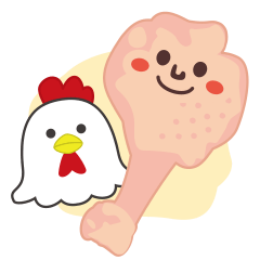 [LINEスタンプ] かわいいお肉！