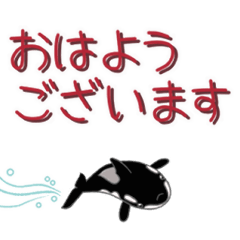 [LINEスタンプ] 賢いシャチのぽぽちゃんスタンプ 2