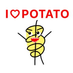 [LINEスタンプ] トルネードポテトくん