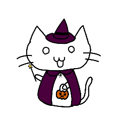 [LINEスタンプ] 白目にゃんこハロウィン