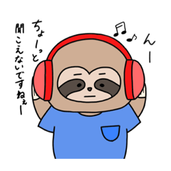 [LINEスタンプ] ゆるく生きるナマケモノ（美術の課題）