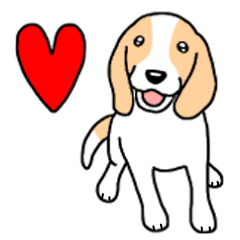 [LINEスタンプ] 犬種別ビーグル(レモン＆ホワイト)