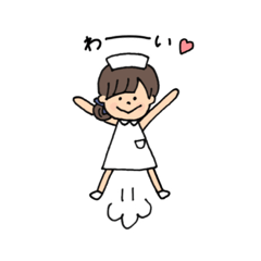 [LINEスタンプ] おだんごな看護師さん②の画像（メイン）