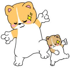 [LINEスタンプ] 2匹と時々1匹