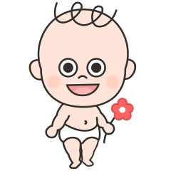 [LINEスタンプ] ごきげん赤ちゃん【生まれたて編】