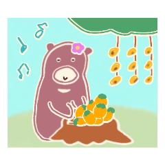 [LINEスタンプ] ぽーさんとぷーちゃんの物語