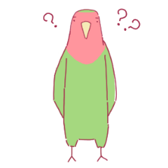 [LINEスタンプ] 無言のゆるいコザクラインコ