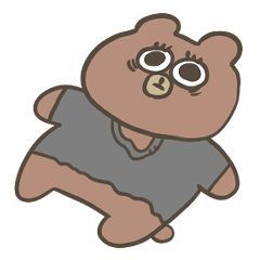 [LINEスタンプ] バチおかわくま（闇）