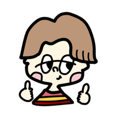 [LINEスタンプ] オン眉ぱんだと女の子と男の子