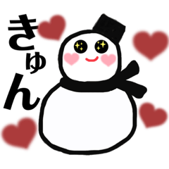 [LINEスタンプ] 黒好きな雪だるマン