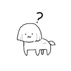 [LINEスタンプ] いぬがいるよ(もこもこ)