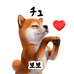 [LINEスタンプ] 柴犬日常韓国語40Pの画像（メイン）