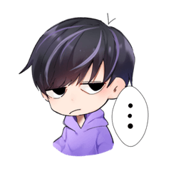 [LINEスタンプ] ジト目の紫