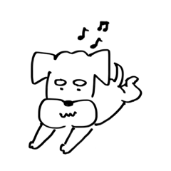 [LINEスタンプ] 走り書き風シュナウザー